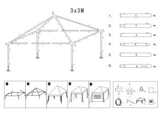   Tent 10x10 White PE Gazebo Canopy BBQ Easy Assembling New