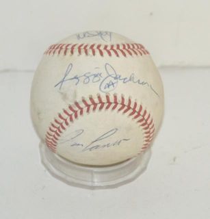 Rawlings Autographed Reggie Jackson Jose Canseco MLB Baseball