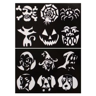   Pumpkin Jack O Lantern Carving Stencil Kits 12 Patterns + 2 Tool Sets