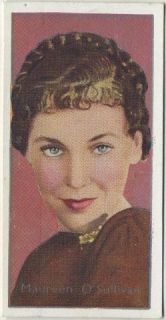 Maureen OSullivan 1936 Carreras Filmstars Tobacco Card