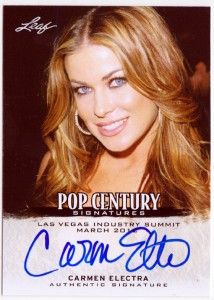Carmen Electra 2012 Leaf Pop Century Signatures Industry Summit Las 