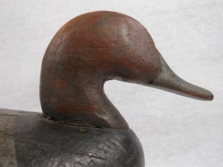 Vintage Red Head Duck Decoy Upper Chesapeake Bay MD James Jim Holly 