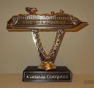 CARNIVAL CRUISE LINE Ship On A Stick CONQUEST Trophy Award Prize
