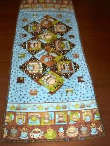 CAPPUCINO CAFE LATTE Quilted Table Runner TR 2A