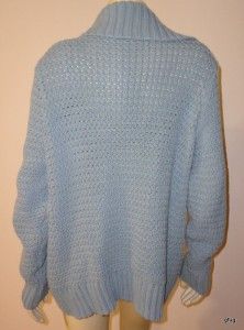Caslon s Powder Blue Cable Knit Cardigan Sweater Jacket Coat 
