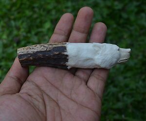    Carving 112mm Knive Cane Sticks Handle in Deer Antler Bali Carving