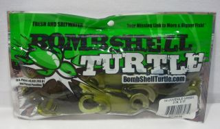 Package 6 Castalia 3 Bombshell Turtles Soft Plastic Lure Fishing Bait 