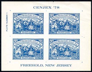 Phil. Exh.   1978 CENJEX 78 New Jersey   2 Sheets of 4