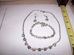 Vintage Eisenberg Ice Bracelet Weiss Necklace Diamond