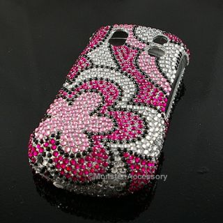 Pink Flower Diamond Bling Hard Case Samsung Intensity 2