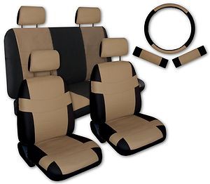 Tan Black Faux Leather Next Generation Car Seat Covers Free 