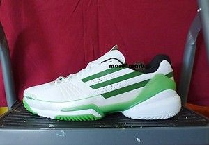 125 Adidas Mens Adizero Feather Tennis Shoes 10 White Squash 