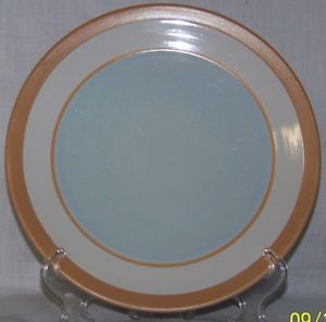   Swedish Blue Salad Plate Light Blue Tan Brown Casual Dinnerware