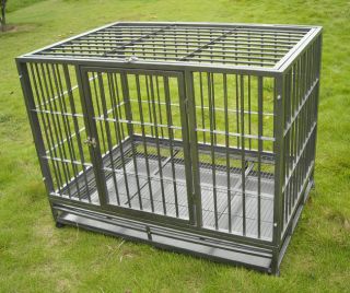 Large 42 Heavy Duty Dog Pet Cat Cage Crate Kennel HS