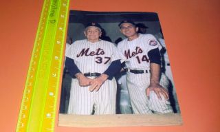 Vintage NY Mets HOF Managers Casey Stengel Gil Hodges
