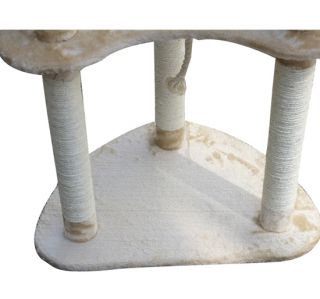 New Pawhut 60”Cat Tree Condo Pet Kitty Scratching Furniture Cream