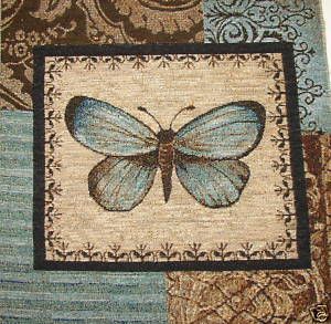 Butterfly Moths Tapestry Pillow Cotton Fabric