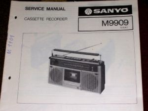Sanyo M9909 Cassette Recorder Service Parts Manual