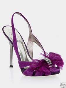Marciano Guess Caroleen Purple Feather Shoes 5 5 75