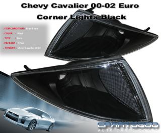 00 01 02 Chevy Cavalier Black Corner Signal Lights Lamp