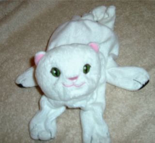 IKEA Klappar Djur Cat White Kitten Kids Plush Stuffed Glove Puppet 