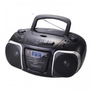 Supersonic /CD Player with USB/AUX Inputs, Cassette Recorder & AM 