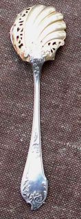 French Scalloped Caviar Spoon Glit Sterling Silver Paris 1880