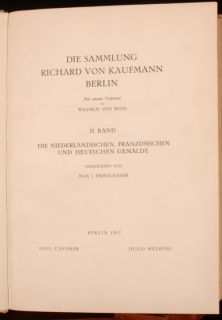 1917 Sammlung Richard Von Kaufmann Volume II Auction