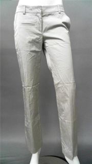 Flavio Castellani Ladies Womens 42 Shiny 2 PC Pants Suit Silver Solid 