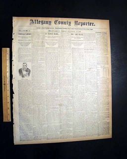 1899 Old Newspaper Carterville IL Illinois Coal Mine Race Riot Negroes 