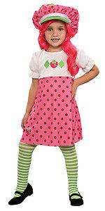 Strawberry Shortcake Cartoon Character Pink Dress Up Halloween Child 