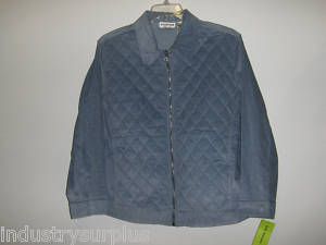 CD Daniels Quilted Front Jacket Light Blue New