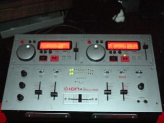 Ion Digital DJ Station Dual CD Mixing System Ion Speakers 2 Mics