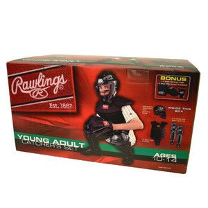 CATCHERS GEAR SET Rawlings Youth Baseball Ages 10 14 Helmet Shin Chest 