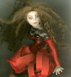 OOAK Witch Halloween Art Sculpt Sexy Carmine Fairy Biel