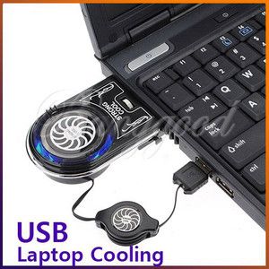    Air Extracting USB Case Cooler Cooling Fan Idea for Notebook Laptop