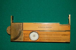 Rare 1848 Clinometer Inclinometer rule made by L Casella London