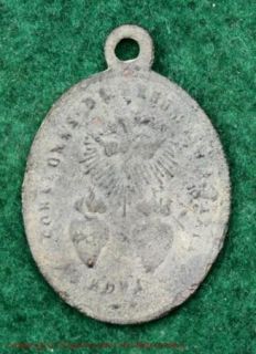   Medal Dug from Civil War Campsite Caroline County Virginia