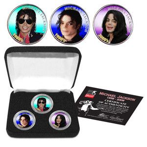Michael Jackson Colorized Coin Collection Set in Collectors Box