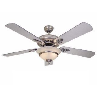 New 52 inch Ceiling Fan with Light Kit Brushed Nickel with Chrome 