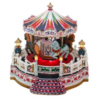 10 Christmas Musical Carousel Merry Go Round Playhouse