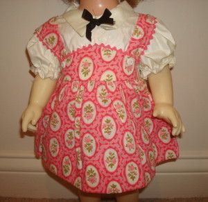 VTG MATTEL CHATTY CATHY DOLL CLOTHES DRESS PINK ROSE OUTFIT ORIGINAL 