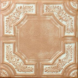 Antique Finish Ceiling Tile R28 White Copper Penny