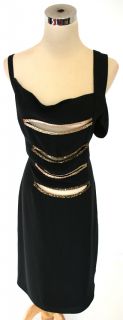 NWT MAX AZRIA $418 Black Cocktail Evening Dress M