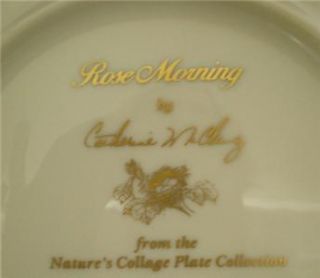   Natures Collage Rose Morning Plate Artist Catherine McClung