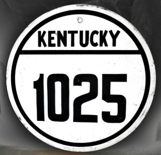 1940s RARE KY State Highway 1025 Route Marker Sign Kentucky Diecut not 