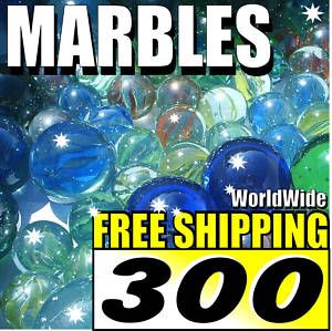 300 New Glass Marbles Catseye Toy Game Present Lot Boy