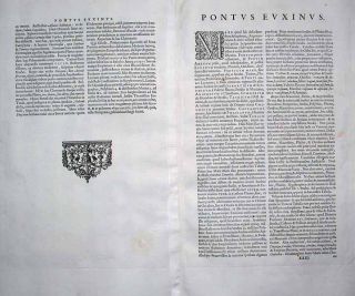 1624 Ortelius Map Black Sea Roman Era Pontus Euxinus