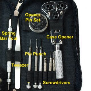   Kit Case Opener Link Remover Spring Bar Tool w Carrying Case
