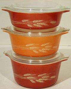 PYREX SMALL COVERED CASSEROLE DISHES 471B 472B 473B Vintage Christmas 